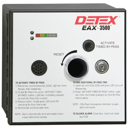 DETEX Hardwired Single Gang Mount Alarm, Door Propped Alarm, Beige EAX-3500SK